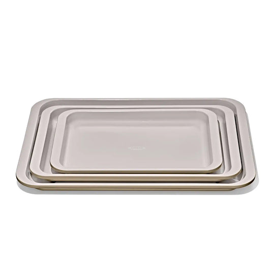 Non-Stick Pro Ceramic Coated Metal Bakeware 3Pc Set - Storm Blue