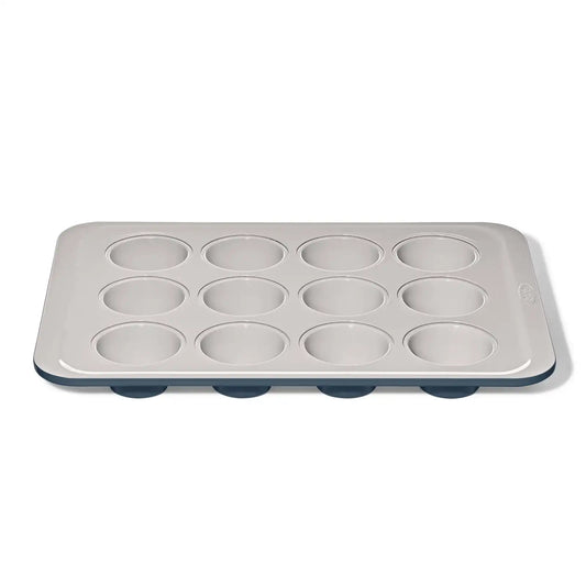Non-Stick Pro Ceramic Coated Metal Bakeware 12-Cup Muffin Pan - Biscuit