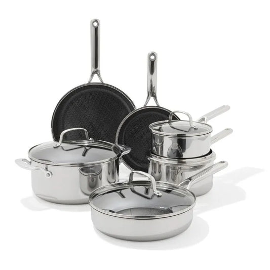 Trident Hybrid Non-Stick Stainless Steel 10-Piece Set