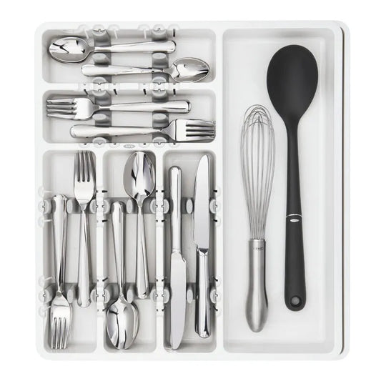 Large Expandable Utensil Organizer - Gray