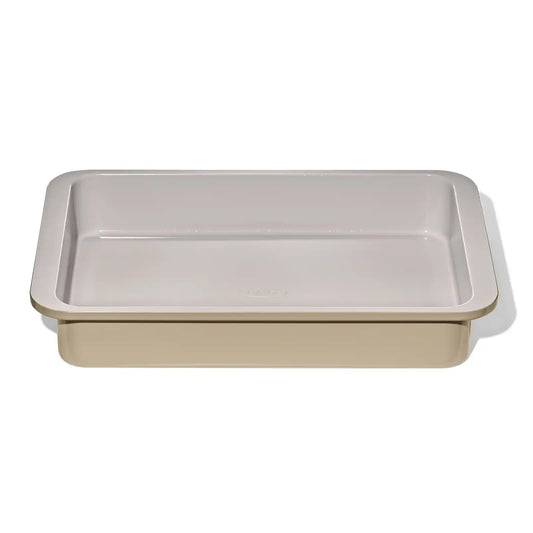 Non-Stick Pro Ceramic Coated Metal Bakeware 9" x 13" Cake Pan - Biscuit