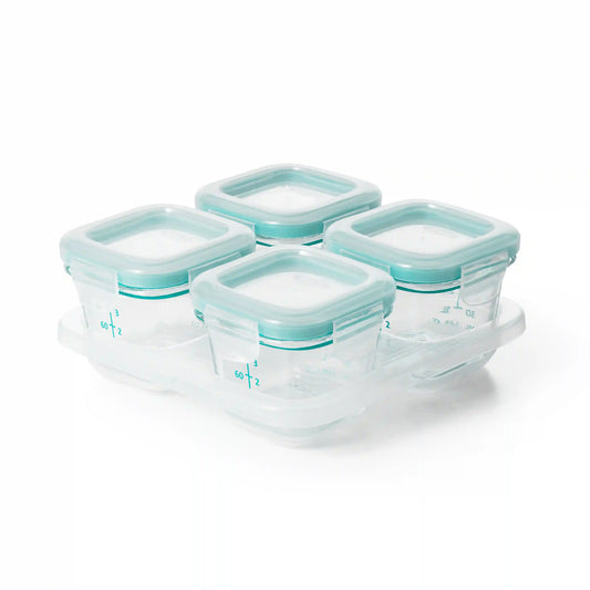 4 oz Glass Baby Blocks™ Freezer Storage Containers - Tot Teal